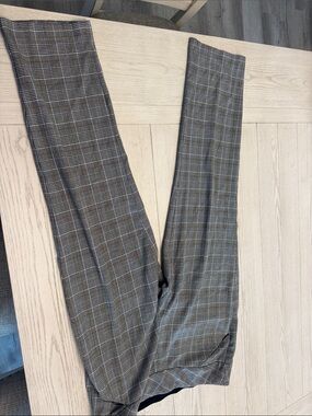Investments Brown and Gray Glen Plaid Dress Pants